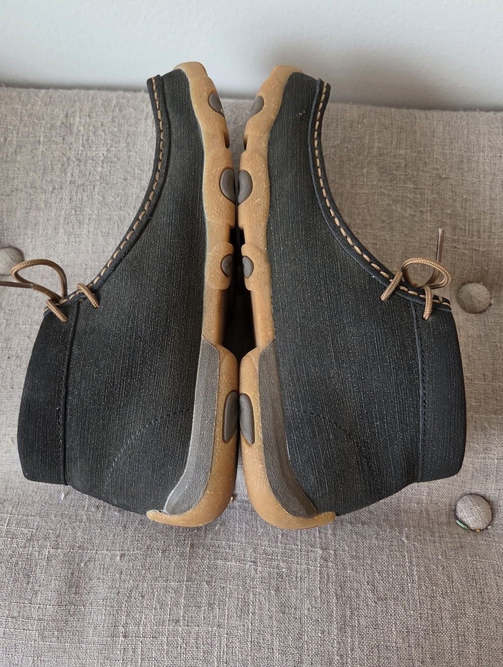 Twisted X Womens Chukka Driving Mocs, 9.5 Charcoal/Brown Water Resistant Leather - Picture 5 of 10